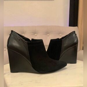 Vince Camuto Black Wedge Booties